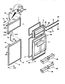 Doors parts for Kenmore Refrigerator 253.9366401 (2539366401, 253 9366401) from AppliancePartsPros.com