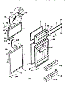 Doors parts for Kenmore Refrigerator 253.9366423 (2539366423, 253 9366423) from AppliancePartsPros.com