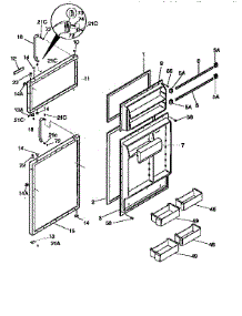 Doors parts for Kenmore Refrigerator 253.9366440 (2539366440, 253 9366440) from AppliancePartsPros.com