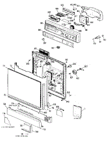 Escutcheon And Door parts for Kenmore Dishwasher 363.1441591 (3631441591, 363 1441591) from AppliancePartsPros.com