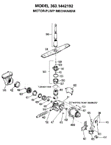 Motor Assembly parts for Kenmore Dishwasher 363.1442192 (3631442192, 363 1442192) from AppliancePartsPros.com