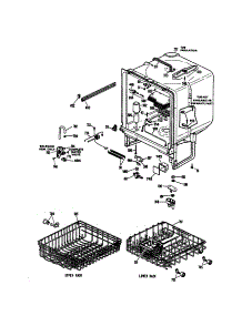 Dishwasher Tub (363.1444195) parts for Kenmore Dishwasher 363.1444195 (3631444195, 363 1444195) from AppliancePartsPros.com