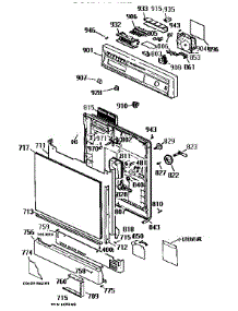 Escutcheon And Door Assembly parts for Kenmore Dishwasher 363.1444197 (3631444197, 363 1444197) from AppliancePartsPros.com