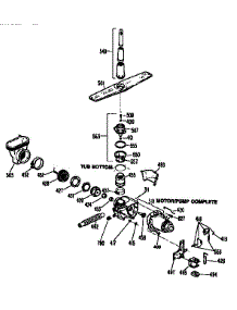 Motor Pump Mechanism parts for Kenmore Dishwasher 363.1444593 (3631444593, 363 1444593) from AppliancePartsPros.com