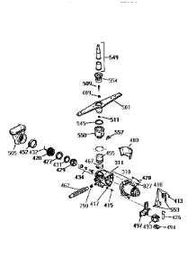Motor Pump Mechanism parts for Kenmore Dishwasher 363.1444597 (3631444597, 363 1444597) from AppliancePartsPros.com