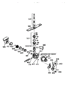 Motor Pump Mechanism parts for Kenmore Dishwasher 363.1444895 (3631444895, 363 1444895) from AppliancePartsPros.com