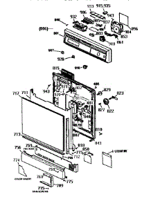 Escutcheon And Door parts for Kenmore Dishwasher 363.1444895 (3631444895, 363 1444895) from AppliancePartsPros.com