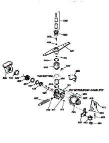 Motor Pump Mechanism parts for Kenmore Dishwasher 363.1444896 (3631444896, 363 1444896) from AppliancePartsPros.com