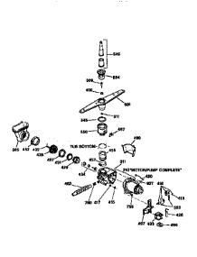 Motor Pump Mechanism parts for Kenmore Dishwasher 363.14451690 (36314451690, 363 14451690) from AppliancePartsPros.com