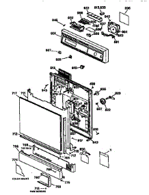 Escutcheon&Door Assembly parts for Kenmore Dishwasher 363.14451691 (36314451691, 363 14451691) from AppliancePartsPros.com