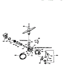 Motor Pump Mechanism&Spray Arm parts for Kenmore Dishwasher 363.14451691 (36314451691, 363 14451691) from AppliancePartsPros.com