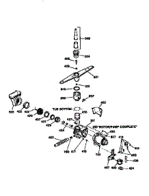 Motor Pump Mechanism parts for Kenmore Dishwasher 363.14455690 (36314455690, 363 14455690) from AppliancePartsPros.com