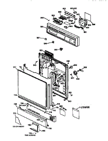 Escutcheon And Door Assembly parts for Kenmore Dishwasher 363.14455690 (36314455690, 363 14455690) from AppliancePartsPros.com