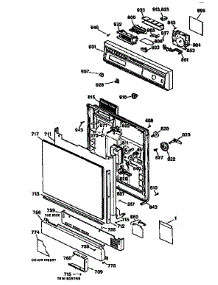 Escutcheon And Door Assembly parts for Kenmore Dishwasher 363.14455691 (36314455691, 363 14455691) from AppliancePartsPros.com
