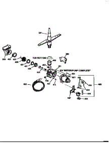 Motor Pump Mechanism&Spray Arm parts for Kenmore Dishwasher 363.14455691 (36314455691, 363 14455691) from AppliancePartsPros.com