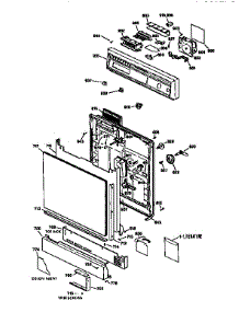 Escutcheon And Door Assembly parts for Kenmore Dishwasher 363.14458690 (36314458690, 363 14458690) from AppliancePartsPros.com