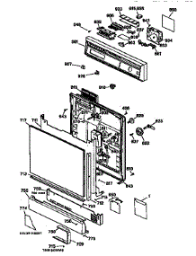 Escutcheon And Door Assembly parts for Kenmore Dishwasher 363.14458691 (36314458691, 363 14458691) from AppliancePartsPros.com