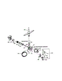Motor-Pump Mechanism parts for Kenmore Dishwasher 363.14471790 (36314471790, 363 14471790) from AppliancePartsPros.com