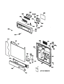Escutcheon & Door Assembly parts for Kenmore Dishwasher 363.14471793 (36314471793, 363 14471793) from AppliancePartsPros.com