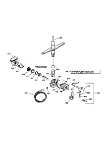 Motor-Pump Mechanism parts for Kenmore Dishwasher 363.14482100 (36314482100, 363 14482100) from AppliancePartsPros.com