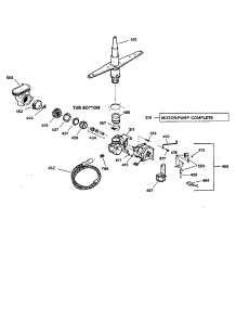 Motor-Pump Mechanism parts for Kenmore Dishwasher 363.14484100 (36314484100, 363 14484100) from AppliancePartsPros.com