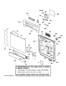 Escutcheon & Door Assembly parts for Kenmore Dishwasher 363.14572000 (36314572000, 363 14572000) from AppliancePartsPros.com