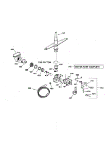 Motor-Pump Mechanism parts for Kenmore Dishwasher 363.14573000 (36314573000, 363 14573000) from AppliancePartsPros.com