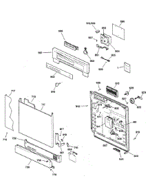 Escutcheon & Door Assembly parts for Kenmore Dishwasher 363.14573000 (36314573000, 363 14573000) from AppliancePartsPros.com