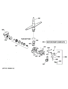 Motor-Pump Mechanism parts for Kenmore Dishwasher 363.14582100 (36314582100, 363 14582100) from AppliancePartsPros.com