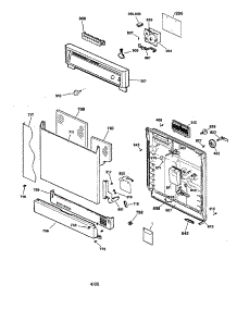 Escutcheon / Door parts for Kenmore Dishwasher 363.14589100 (36314589100, 363 14589100) from AppliancePartsPros.com