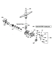 Motor-Pump Mechanism parts for Kenmore Dishwasher 363.14589100 (36314589100, 363 14589100) from AppliancePartsPros.com