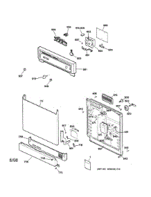 Escutcheon & Door Assembly parts for Kenmore Dishwasher 363.15161791 (36315161791, 363 15161791) from AppliancePartsPros.com