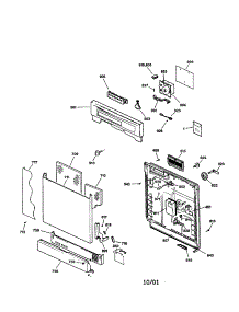 Escutcheon And Door parts for Kenmore Dishwasher 363.15282100 (36315282100, 363 15282100) from AppliancePartsPros.com