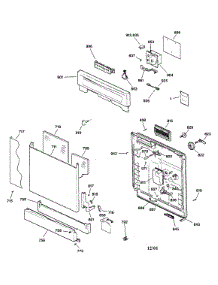 Escutcheon & Door Assembly parts for Kenmore Dishwasher 363.15312100 (36315312100, 363 15312100) from AppliancePartsPros.com