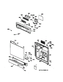 Escutcheon & Door Assembly parts for Kenmore Dishwasher 363.15452990 (36315452990, 363 15452990) from AppliancePartsPros.com