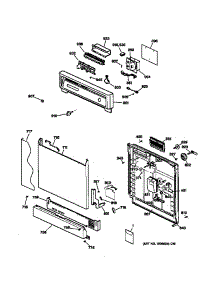 Escutcheon & Door Assembly parts for Kenmore Dishwasher 363.15452992 (36315452992, 363 15452992) from AppliancePartsPros.com