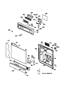 Escutcheon & Door Assembly parts for Kenmore Dishwasher 363.15459991 (36315459991, 363 15459991) from AppliancePartsPros.com