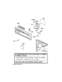 Escutcheon parts for Kenmore Dishwasher 363.15465795 (36315465795, 363 15465795) from AppliancePartsPros.com