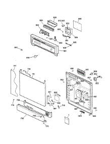 Escutcheon & Door Assembly parts for Kenmore Dishwasher 363.15479000 (36315479000, 363 15479000) from AppliancePartsPros.com