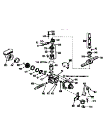 Motor Pump Mechanism parts for Kenmore Dishwasher 363.1554593 (3631554593, 363 1554593) from AppliancePartsPros.com