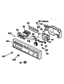 Escutcheon Assembly parts for Kenmore Dishwasher 363.1554593 (3631554593, 363 1554593) from AppliancePartsPros.com