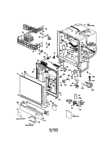 Dishwasher (363.1554595) parts for Kenmore Dishwasher 363.1554595 (3631554595, 363 1554595) from AppliancePartsPros.com