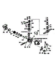 Motor Pump Mechanism parts for Kenmore Dishwasher 363.1554994 (3631554994, 363 1554994) from AppliancePartsPros.com