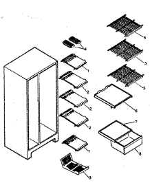 Shelves parts for Kenmore Refrigerator 253.8489060 (2538489060, 253 8489060) from AppliancePartsPros.com