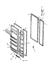 Door Parts parts for Kenmore Refrigerator 253.8489160 (2538489160, 253 8489160) from AppliancePartsPros.com