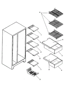 Shelves parts for Kenmore Refrigerator 253.856918EXO (253856918EXO, 253 856918EXO) from AppliancePartsPros.com