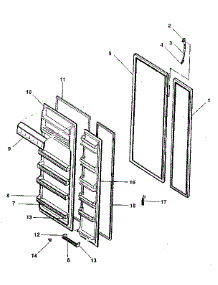 Door parts for Kenmore Refrigerator 253.856918EXO (253856918EXO, 253 856918EXO) from AppliancePartsPros.com