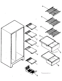 Shelves parts for Kenmore Refrigerator 253.8579161 (2538579161, 253 8579161) from AppliancePartsPros.com