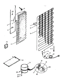 System And Automatic Defrost parts for Kenmore Refrigerator 253.8589120 (2538589120, 253 8589120) from AppliancePartsPros.com