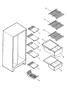 Shelves parts for Kenmore Refrigerator 253.8589120 (2538589120, 253 8589120) from AppliancePartsPros.com